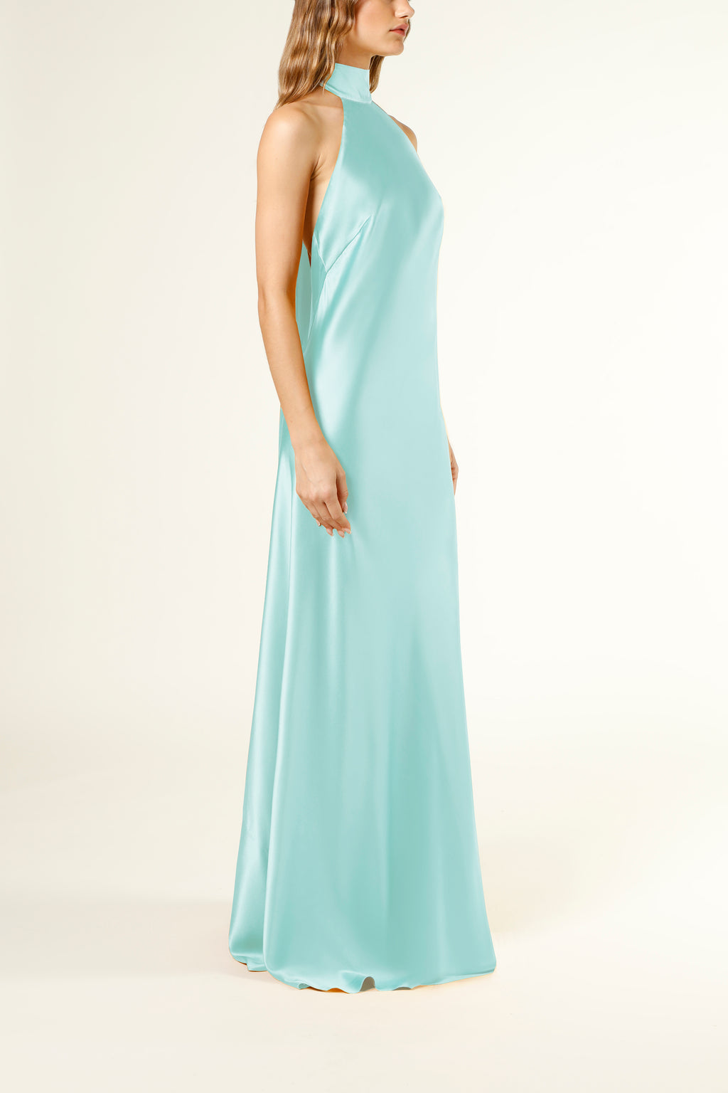 fitted lace wedding dress Aquamarine Sundari Goddess Silk Gown - Bohemian Maxi Dress main image 1