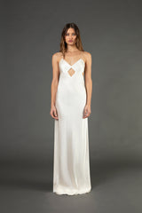Cutout detail gown - ivory