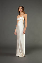 Cutout detail gown - ivory