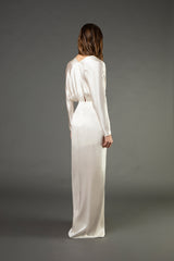 Twist front gown - ivory