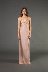 Cutout detail gown - blush