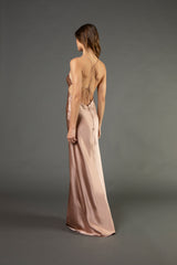 Cutout detail gown - blush