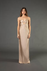 Cutout detail gown - champagne