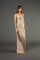 Cutout detail gown - champagne