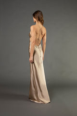 Cutout detail gown - champagne
