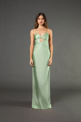 Cutout detail gown - sage