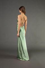 Cutout detail gown - sage
