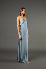 Split neckline bias gown - celestine