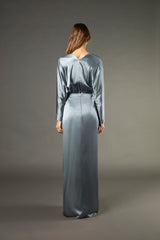 Twist front gown - celestine