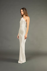 Open back cowl bias gown - ivory