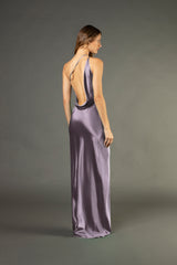 Open back cowl bias gown - mauve
