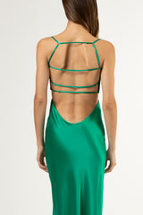 Multi-strap plunge back cutout gown - emerald 6 Multi-strap plunge back cutout gown - emerald 6