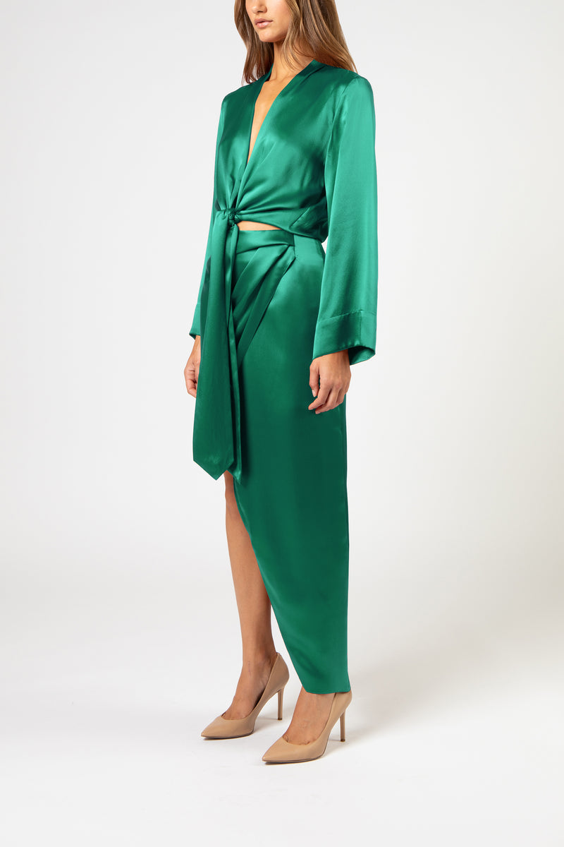 Midi skirt - emerald