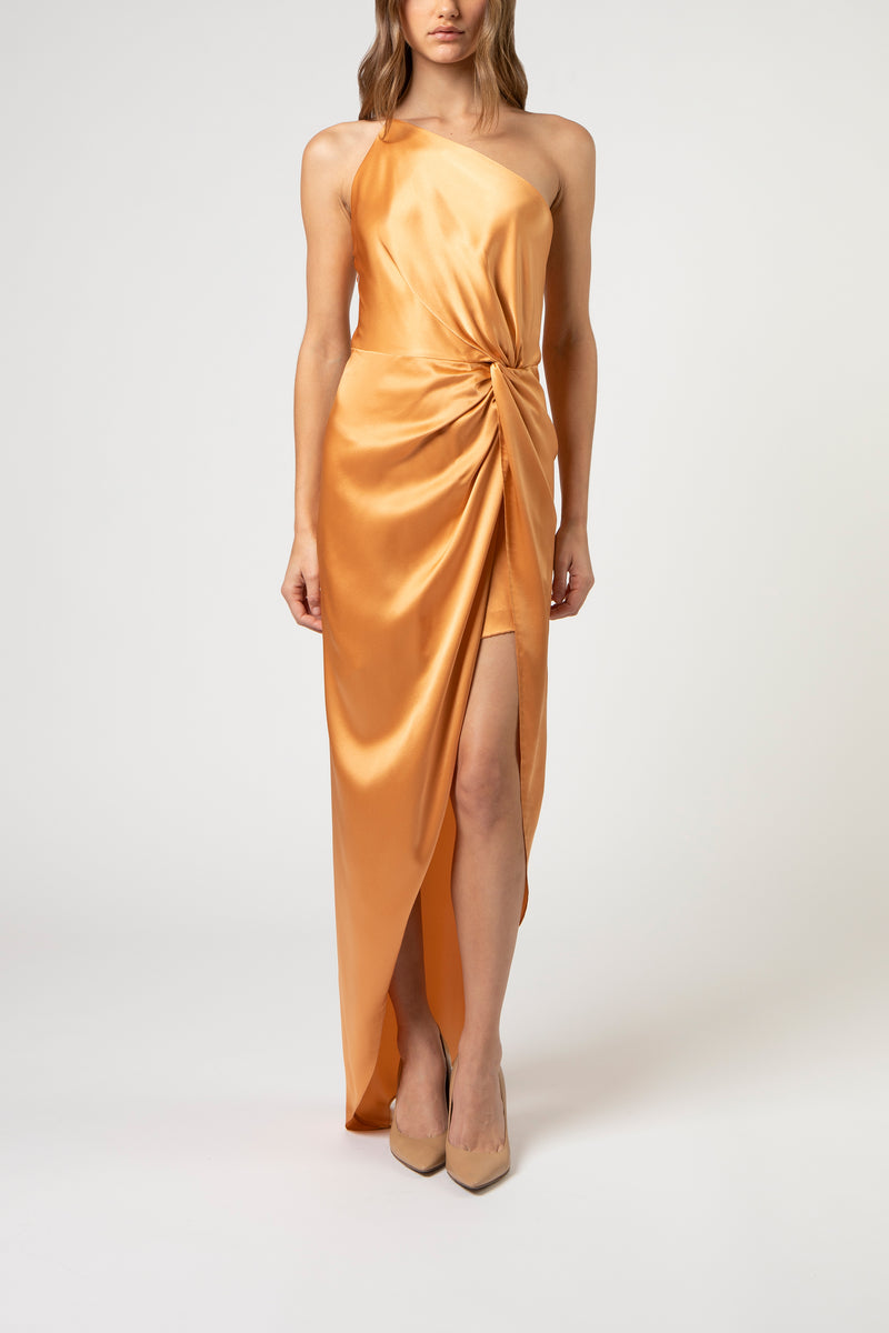 Twist knot gown - apricot