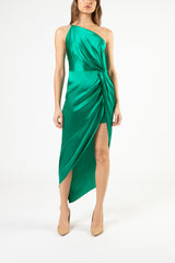 Twist knot dress - emerald