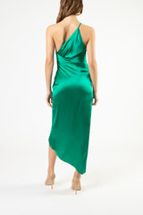 michelle mason green wrap dress Mason by Michelle Mason Size 2 Sage Green 100% Silk Draped Wrap Maxi Gown