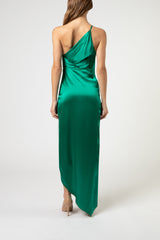 Twist knot gown - emerald
