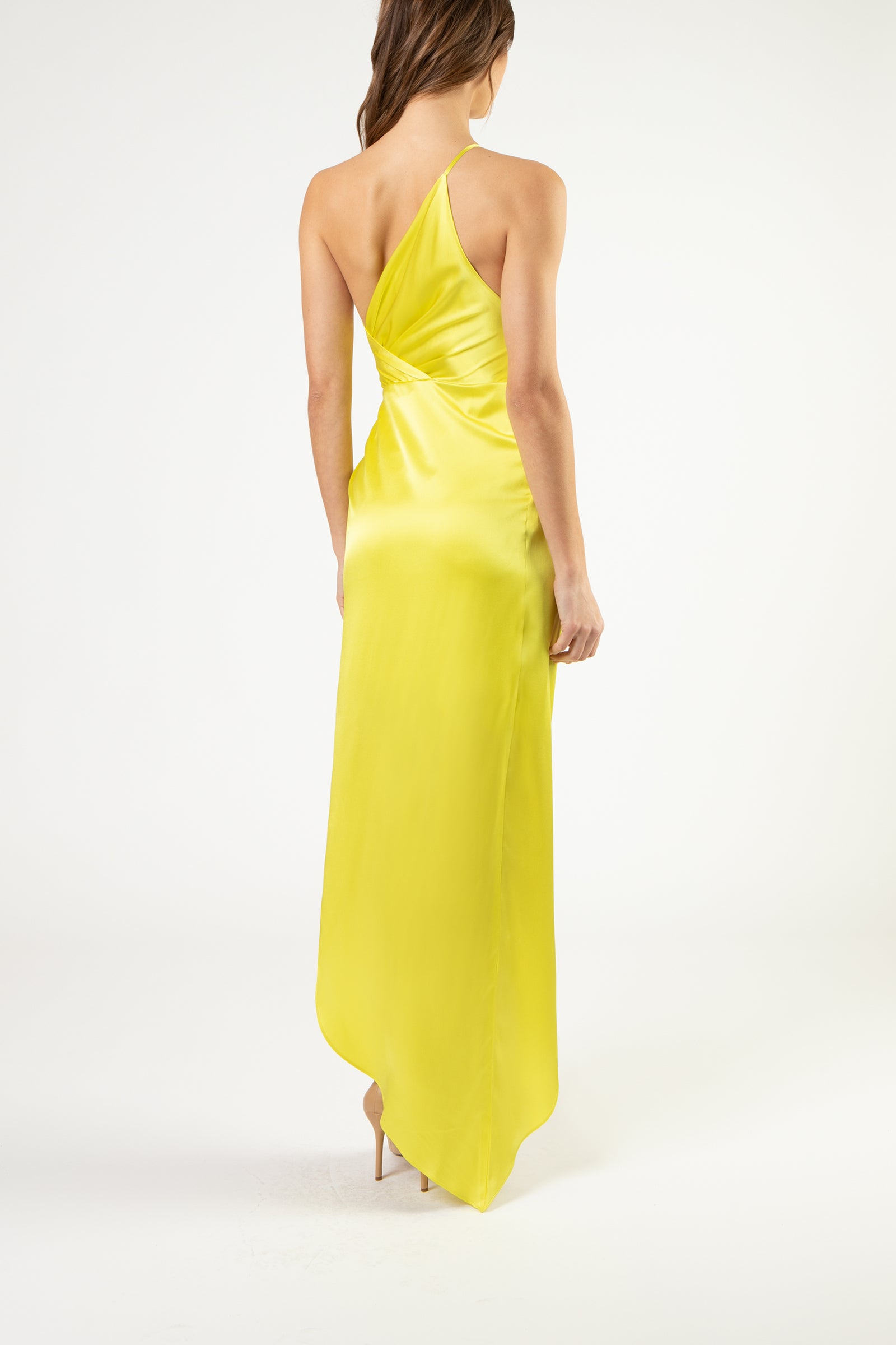 Michelle Mason for FWRD Strappy Wrap Gown in Butter | FWRD