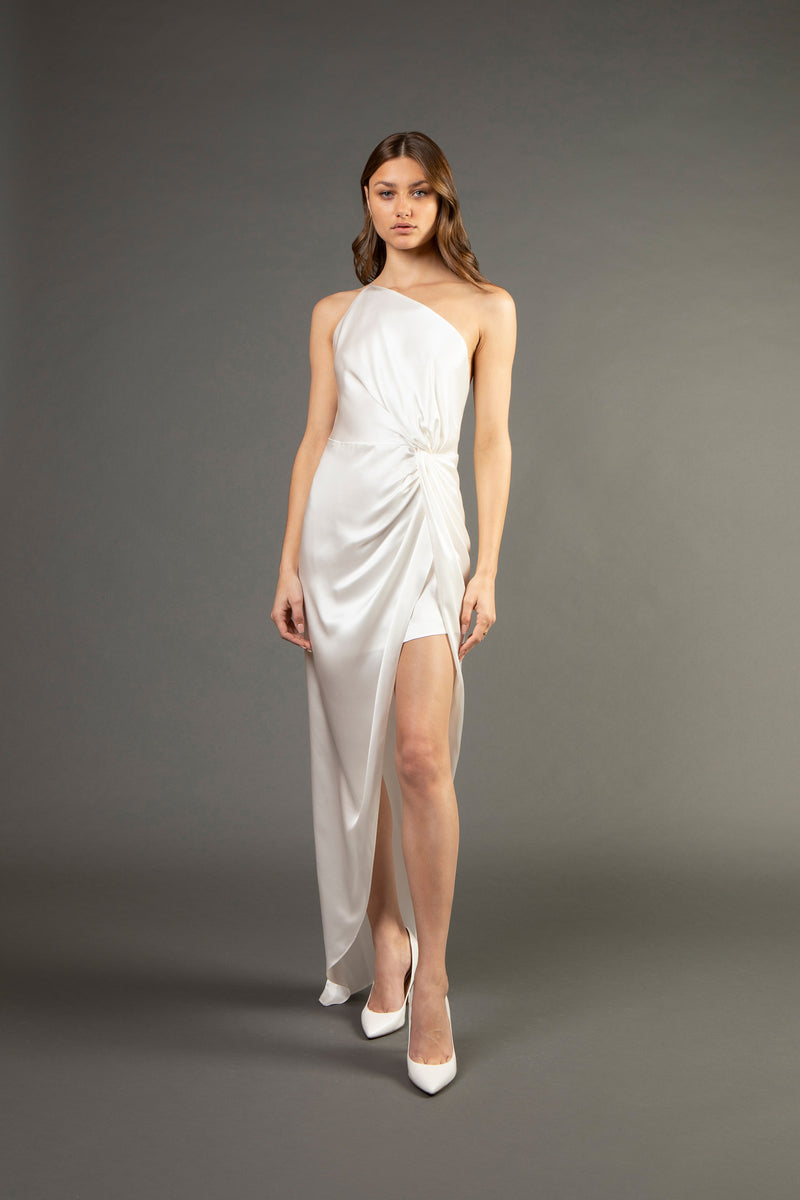 Twist knot gown - ivory