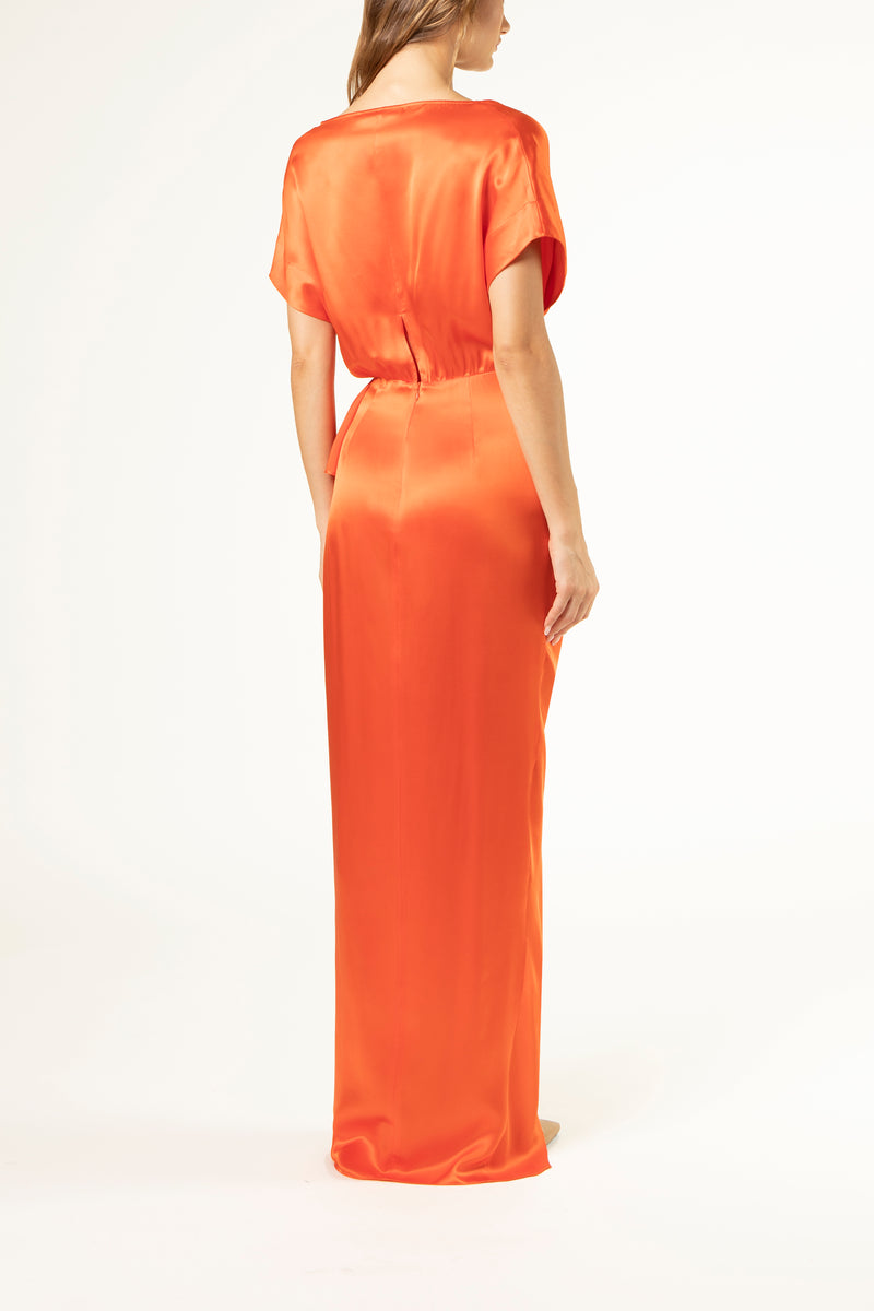 Open wrap drape detail gown - sienna Michelle Mason Open wrap drape detail gown - sienna Michelle Mason