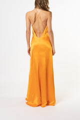 Strappy wrap gown - marigold