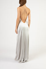 Strappy wrap gown - platinum
